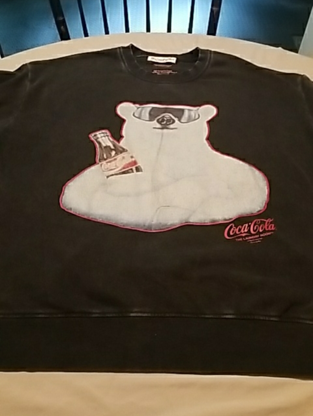 Coca Cola Distressed Black Crewneck Sweatshirt